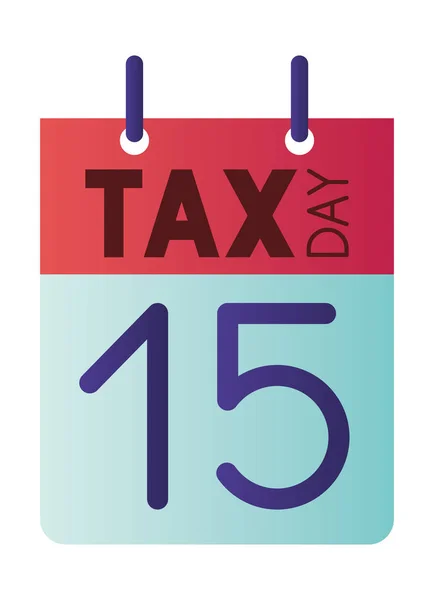KalenderMahnung mit Steuertag — Stockvektor