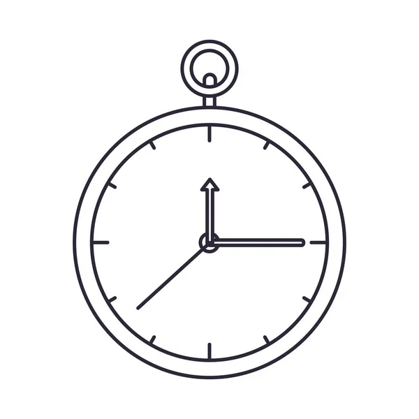 Klocka med isolerad timme-ikon — Stock vektor