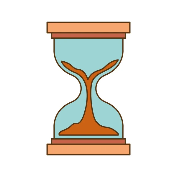 Silueta reloj de arena aislado icono — Archivo Imágenes Vectoriales