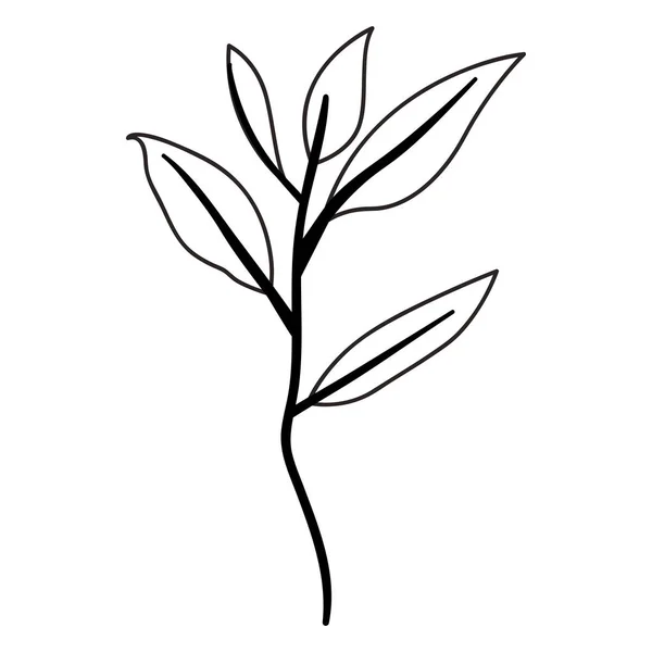 Větev s ikonou ekologie listů — Stockový vektor
