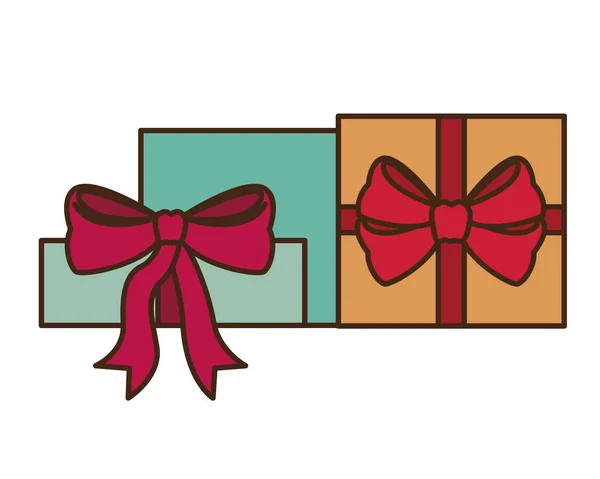 Cajas de regalos icono aislado — Vector de stock