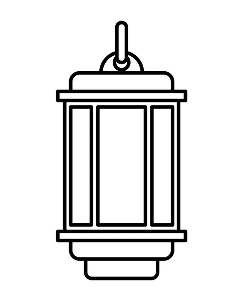 Traditional arabic lamp hanging — Stock Vector