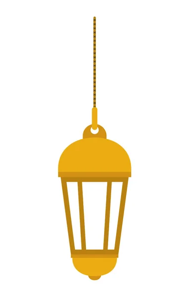 Traditional arabic lamp hanging — Stock Vector