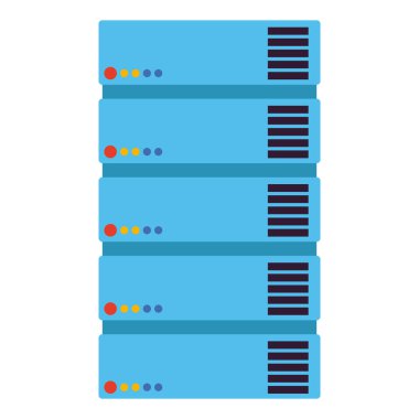 Tower sunucu izometrik simgesi