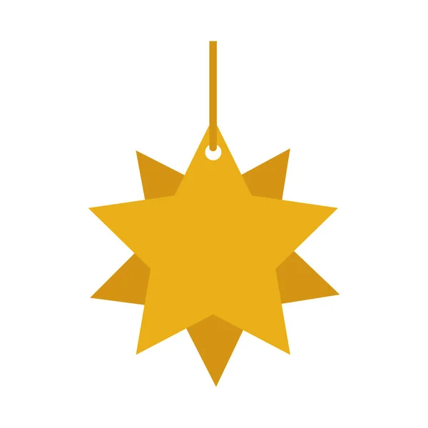 Étoile icône pendaison décorative — Image vectorielle