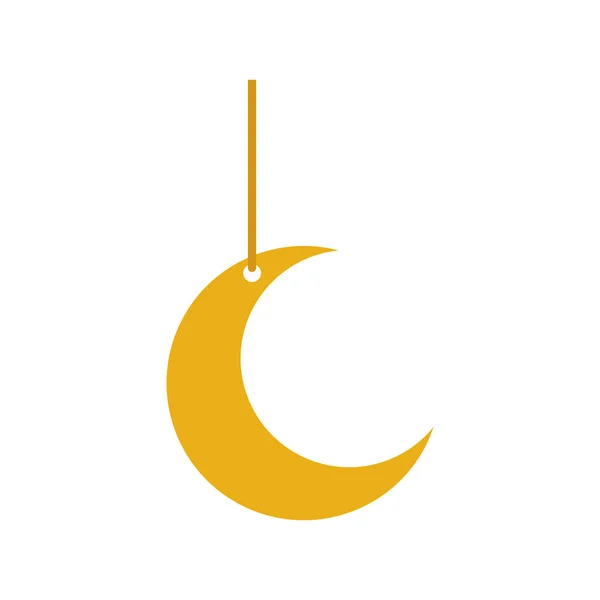 Ay Crescent dekoratif asılı — Stok Vektör