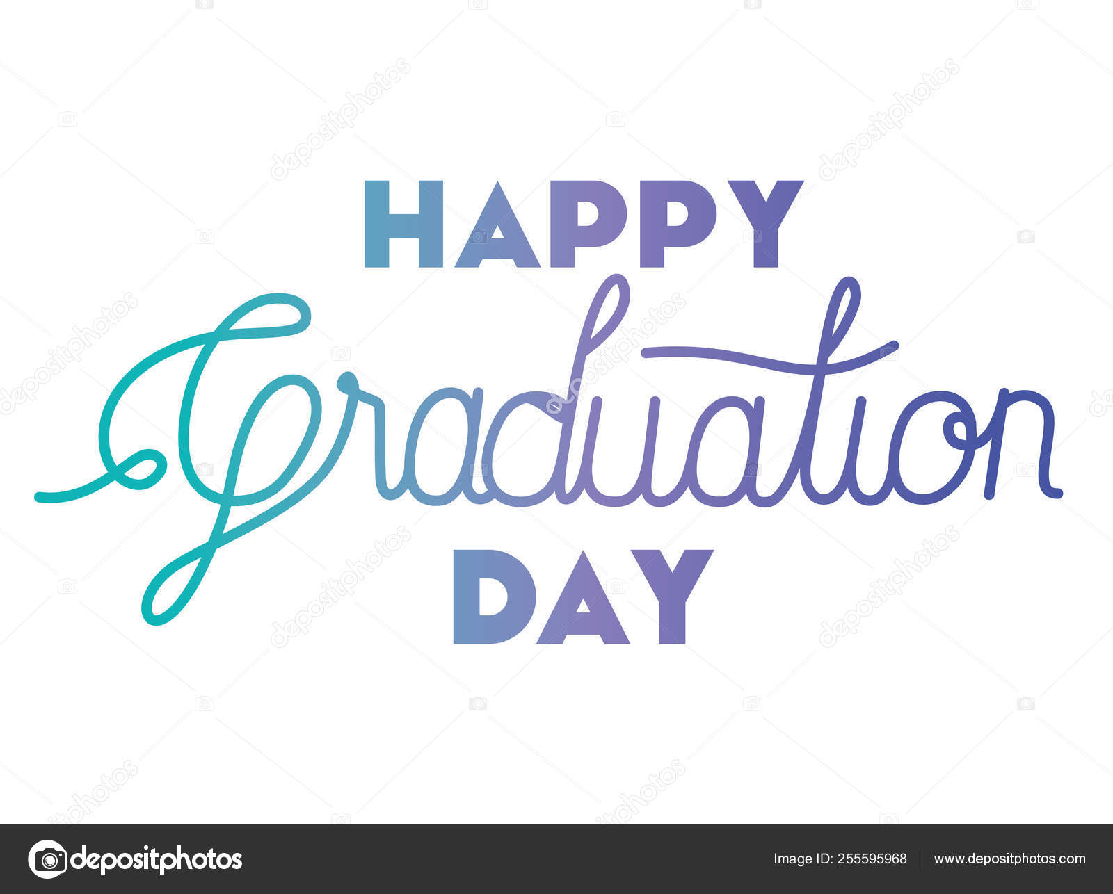 Graduation message with hand made font Stock Vector Image by ...