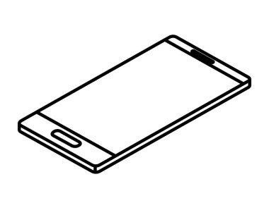 Smartphone aygıtı izometrik simgesi