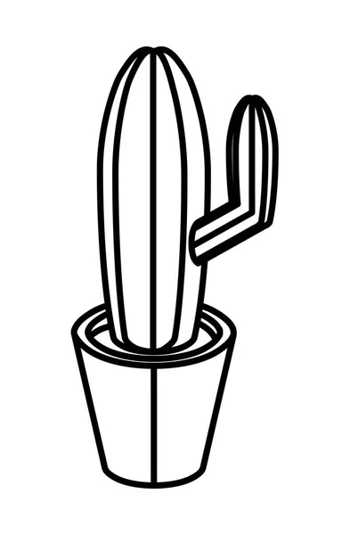Cactus plante d'intérieur icône isométrique — Image vectorielle