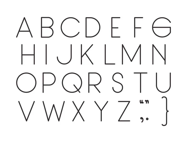 Schrift-Symbole für Alphabet — Stockvektor