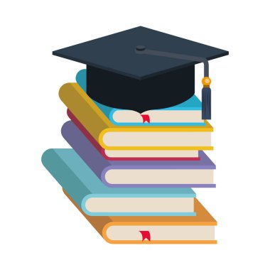 kazık kitapları ile mezuniyet şapka