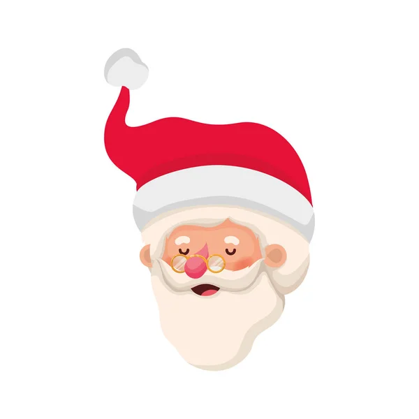 Hoofd Kerstman avatar karakter — Stockvector