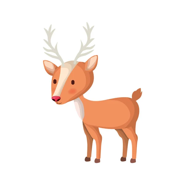 Иконка оленя на Рождество — стоковый вектор