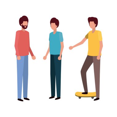 genç erkek avatar karakter ayakta