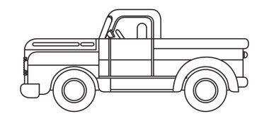 Platos kamyon izole simgesi