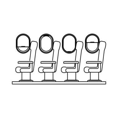 Windows ile uçak koltukları