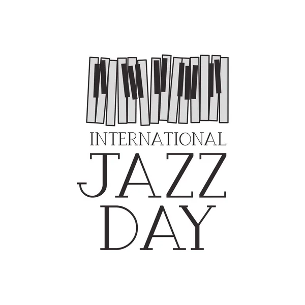 Jazz día internacional etiqueta aislado icono — Vector de stock