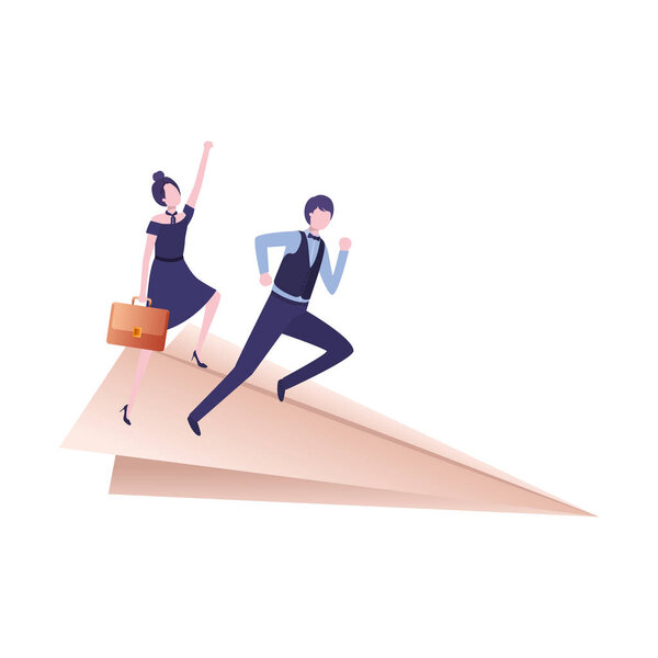 couple in paper airplanes avatar character