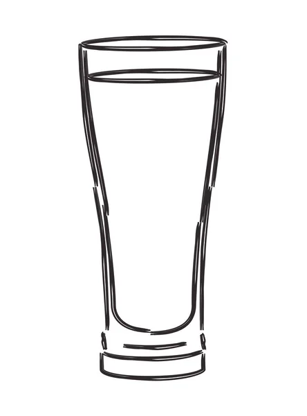 Glas met drank pictogram — Stockvector