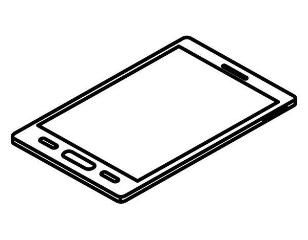 Tablet device isometric icon — Stock Vector