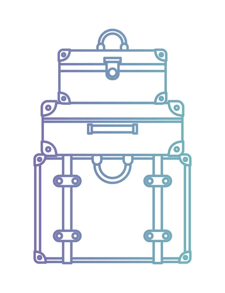 Valises sacs pile icône isolée — Image vectorielle