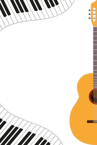 Guitarra Instrumento Musical Padrão — Vetor de Stock