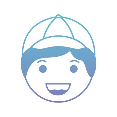 adam kafa karikatür mutlu karakter