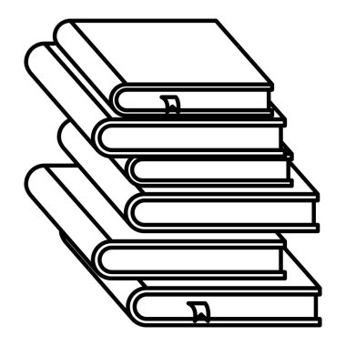 yığın kitapları izole edilmiş simge