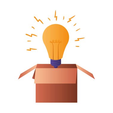 lamba izole karton kutu simge