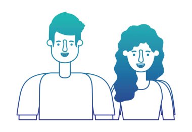 Çift avatar karakter simgeler