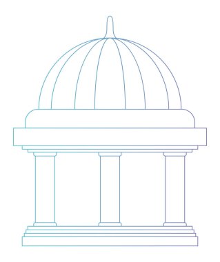 Banka binası simgesi izole edildi