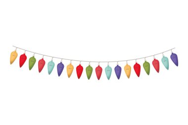 christmas izole simge ışık