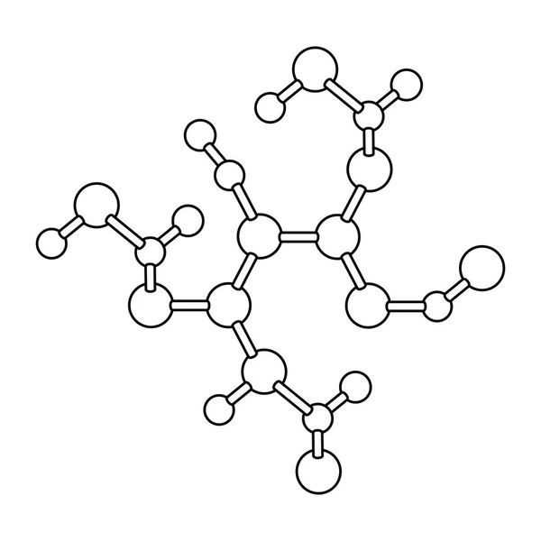 Estrutura ícone da ciência molecular — Vetor de Stock