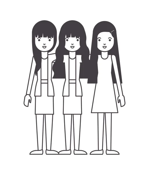 妇女角色组 — 图库矢量图片