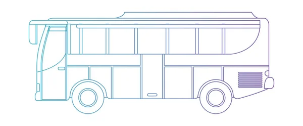 Autobusová doprava izolované ikona — Stockový vektor