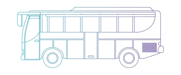 Trasporto autobus icona isolata — Vettoriale Stock