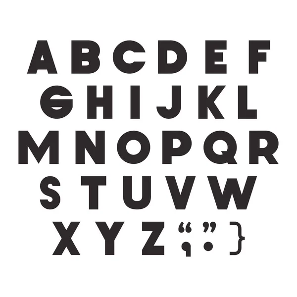 Type d'alphabet icônes de police — Image vectorielle