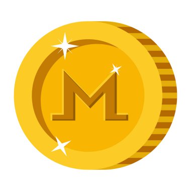 cryptocurrency monero sikke izole simgesi