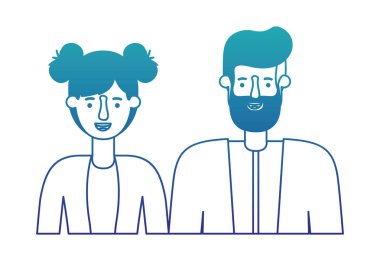 Çift avatar karakter simgeler