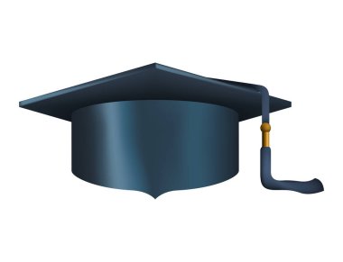 hat graduation isolated icon clipart