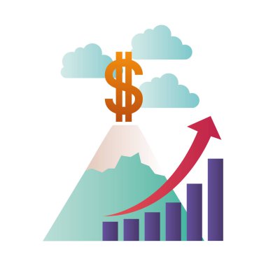 çubuk grafik izole simgesi