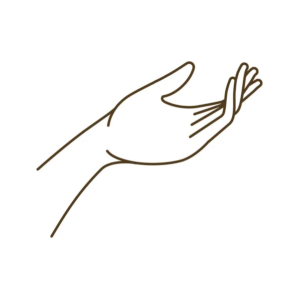 Alkar nyitott kézzel avatar karakter — Stock Vector