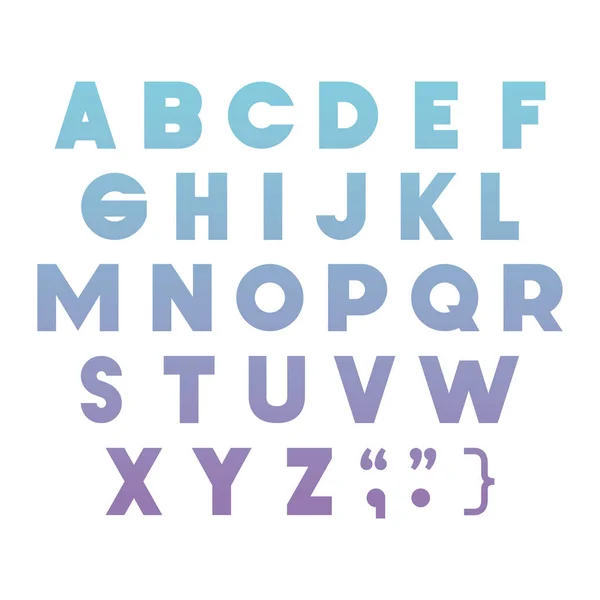 Иконки шрифтов алфавита — стоковый вектор