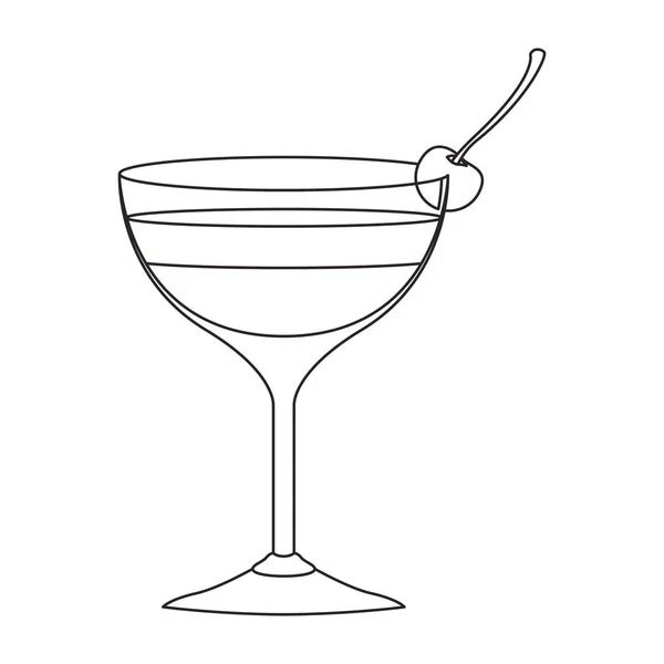 Cup cocktail drink icon — Stock Vector