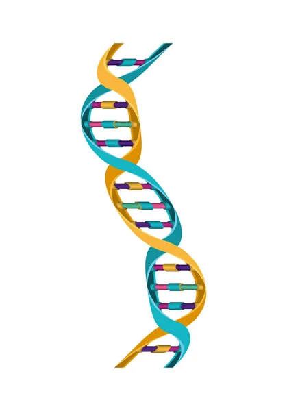 Függőleges DNS-lánc tudomány ikonja — Stock Vector