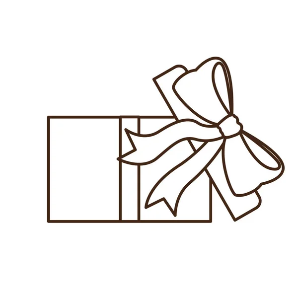 Boîte cadeau icône isolée — Image vectorielle