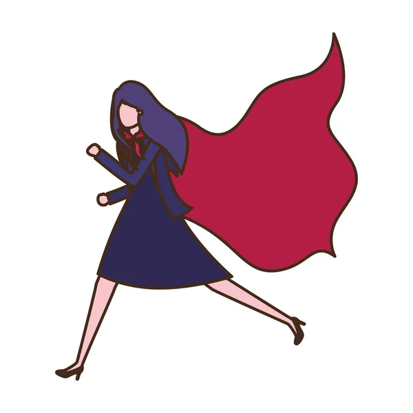 Pengusaha dengan karakter avatar jubah pahlawan - Stok Vektor