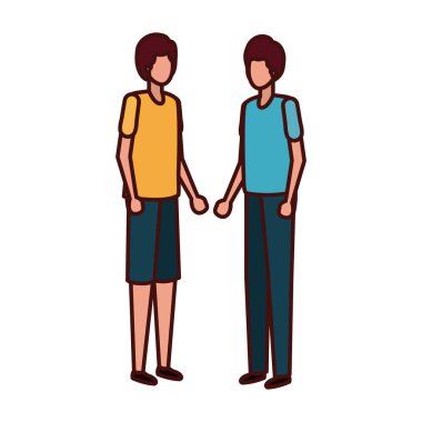 genç erkek avatar karakter ayakta