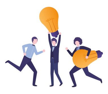 Ampuller avatar karakter ile işadamları