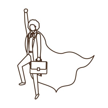 kahraman Cape avatar karakter ile işadamı